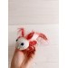 Stuffed axolotl white 