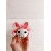 Stuffed axolotl white 