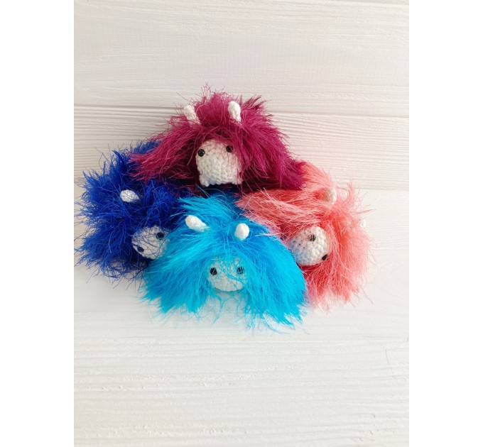 Set of 4 amigurumi caterpillars
