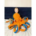 Giant stuffed octopus orange