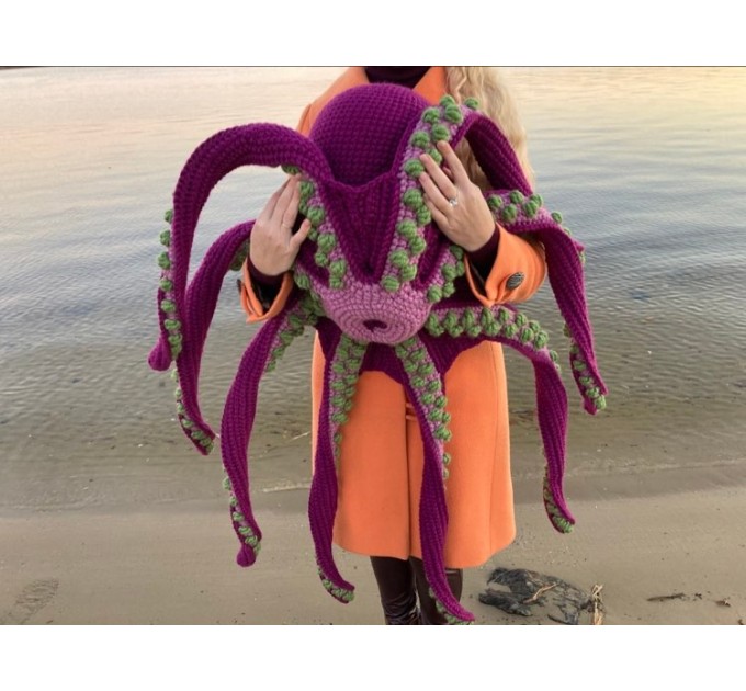 Giant stuffed octopus orange