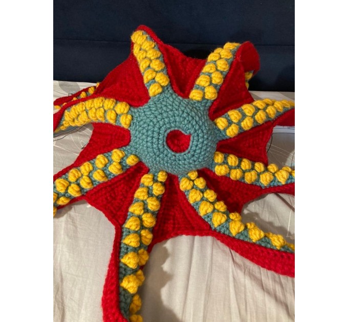Giant stuffed octopus orange