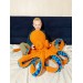 Giant stuffed octopus orange