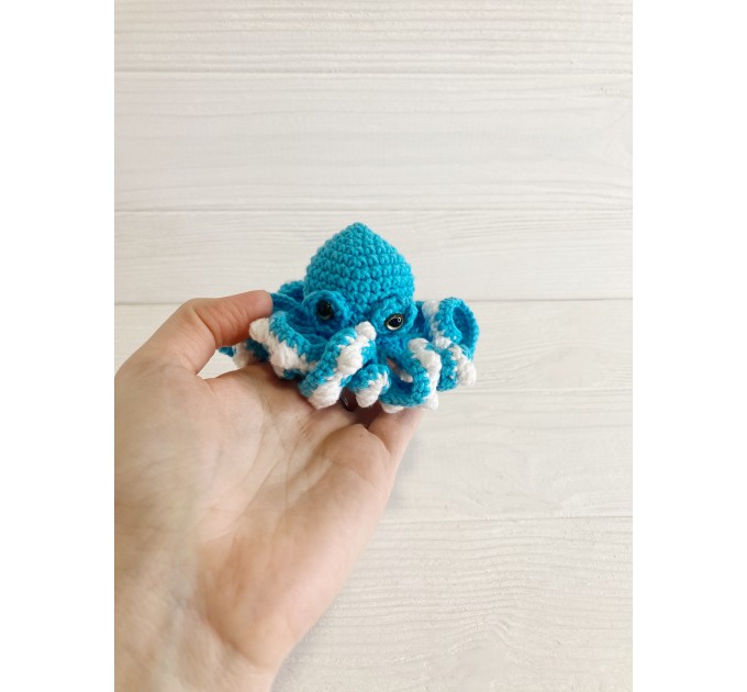 Small stuffed octopus blue