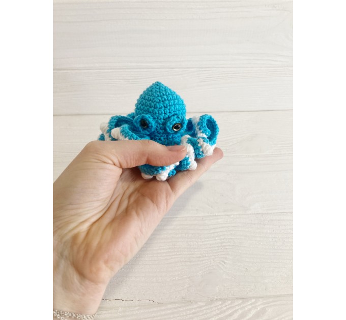 Small stuffed octopus blue