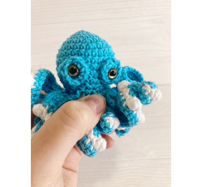 Small stuffed octopus blue