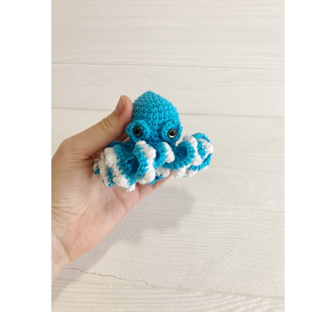 Small stuffed octopus blue