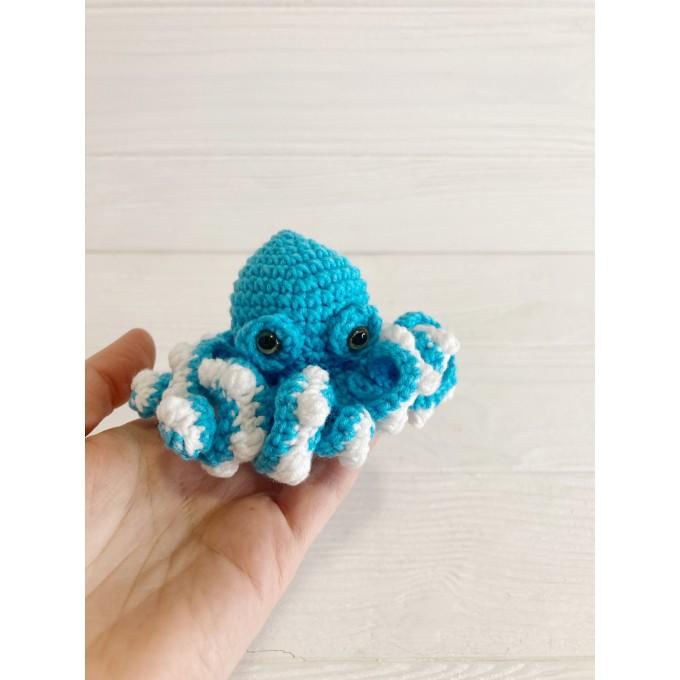 blue small plush octopus