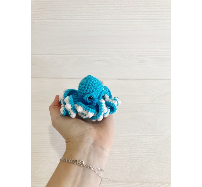 Small stuffed octopus blue