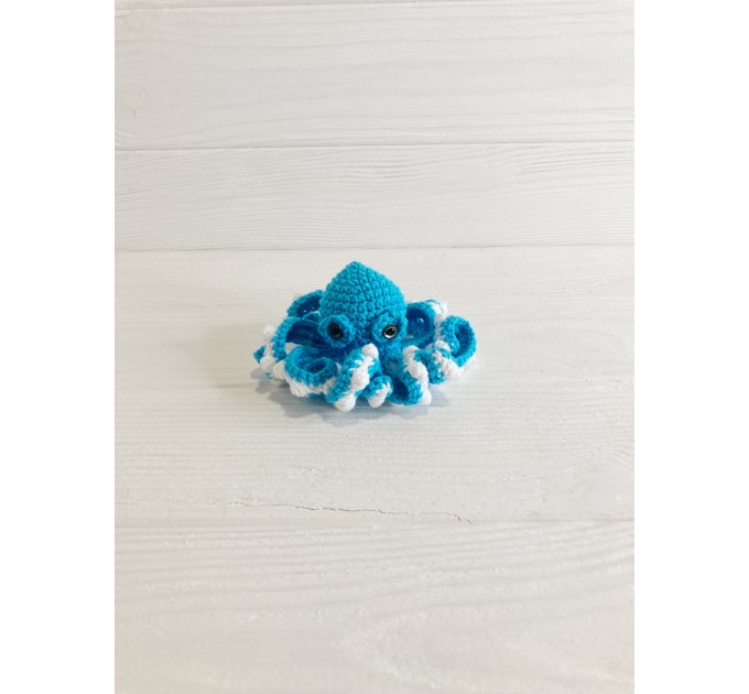 Small stuffed octopus blue