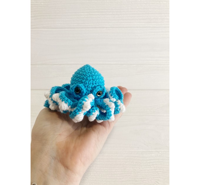 Small stuffed octopus blue