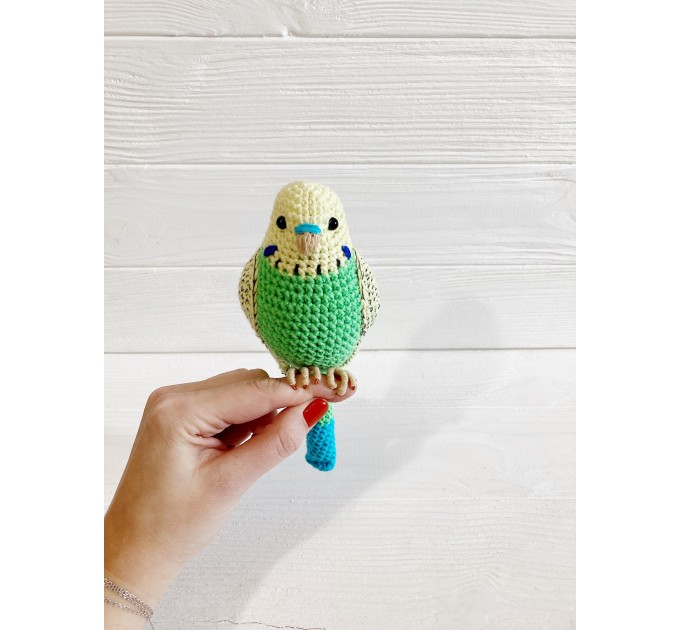 Stuffed budgie parrot
