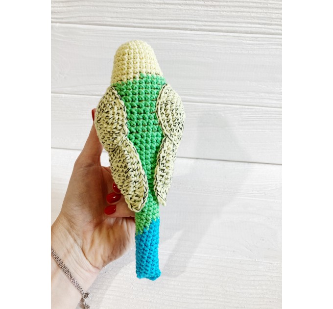 Stuffed budgie parrot