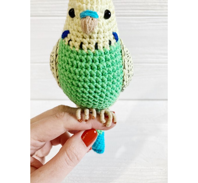 Stuffed budgie parrot