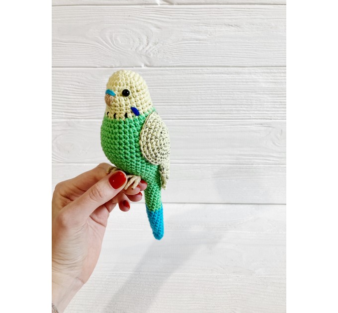 Stuffed budgie parrot