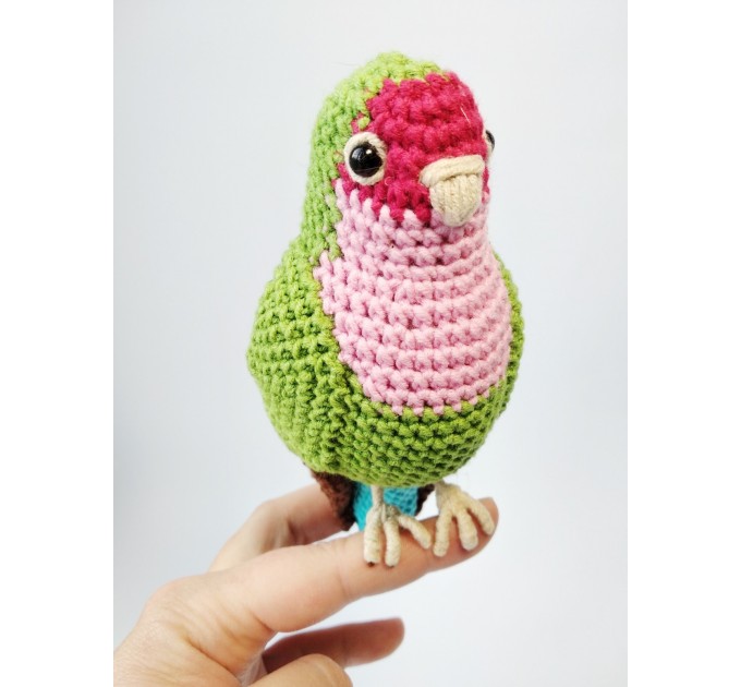 Stuffed lovebird parrot