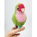 Stuffed lovebird parrot
