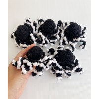 Small stuffed octopus black