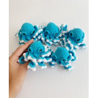 Small stuffed octopus blue