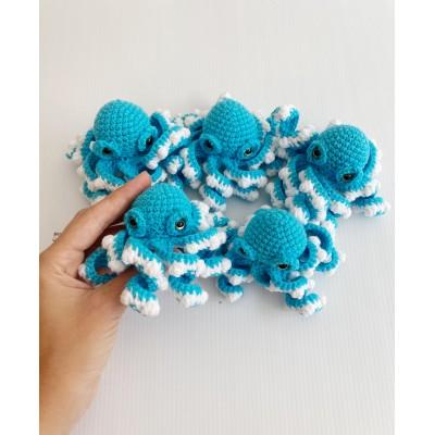 Small stuffed octopus blue