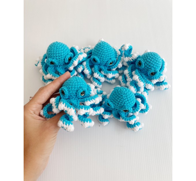 Small stuffed octopus blue