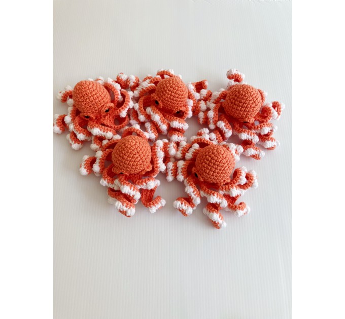 Small stuffed octopus orange