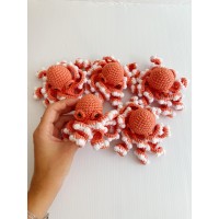 Small stuffed octopus orange