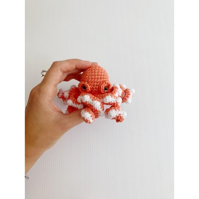 orange plush small octopus