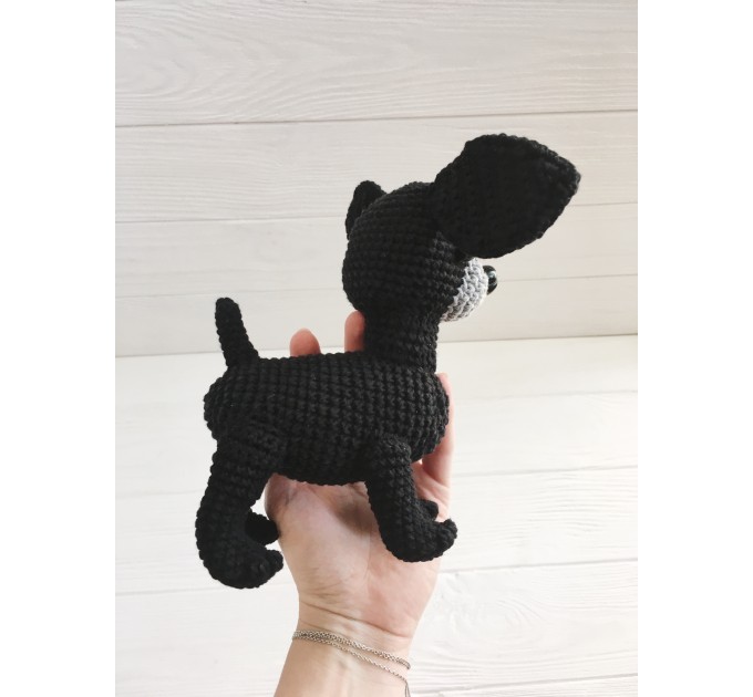 Plush black Chihuahua