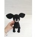 plush black chihuahua