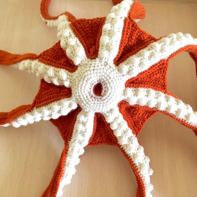 Amigurumi orange octopus