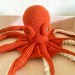 large plush octopus orange