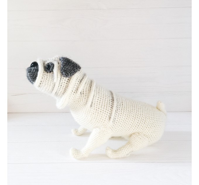Plush pug dog