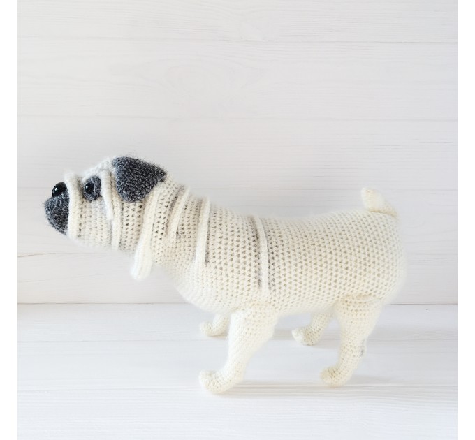 Plush pug dog