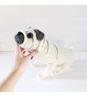 Plush pug dog