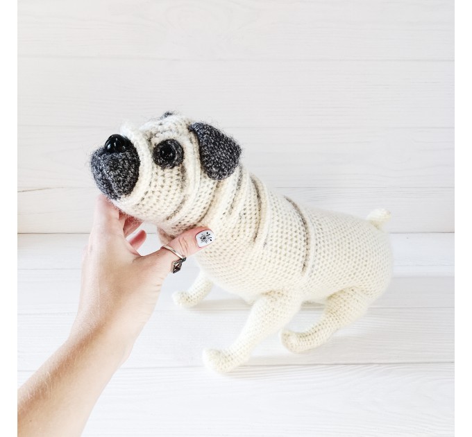 Plush pug dog