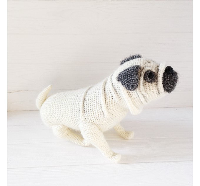 Plush pug dog