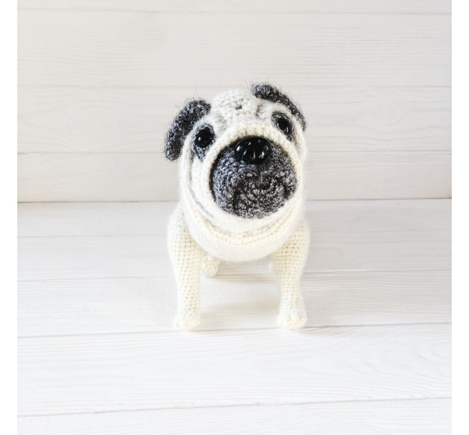Plush pug dog