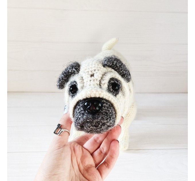 Plush pug dog