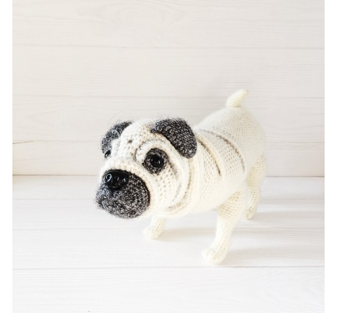 Plush pug dog