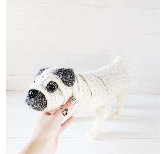 Plush pug dog