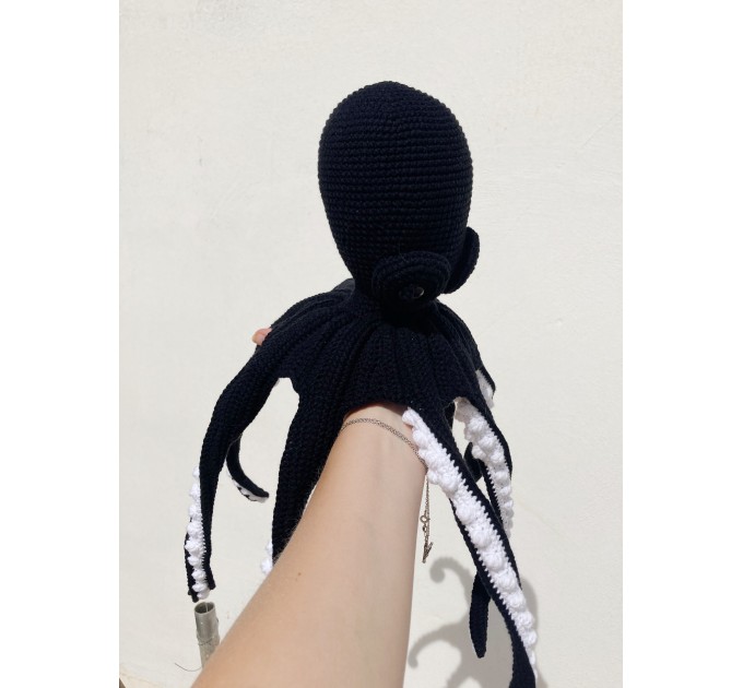 Big stuffed octopus black