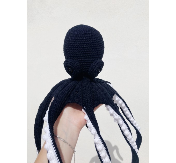 Big stuffed octopus black