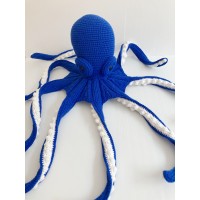 Big stuffed octopus indigo