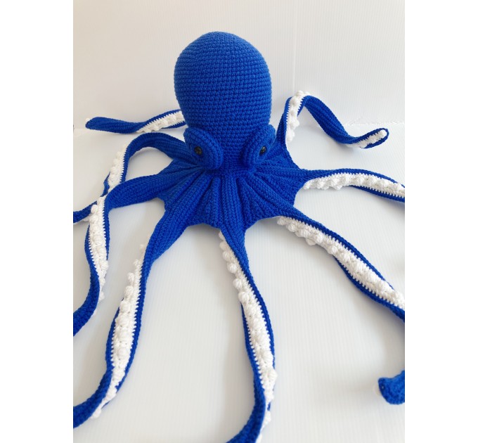 Big stuffed octopus indigo