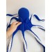 Big stuffed octopus indigo