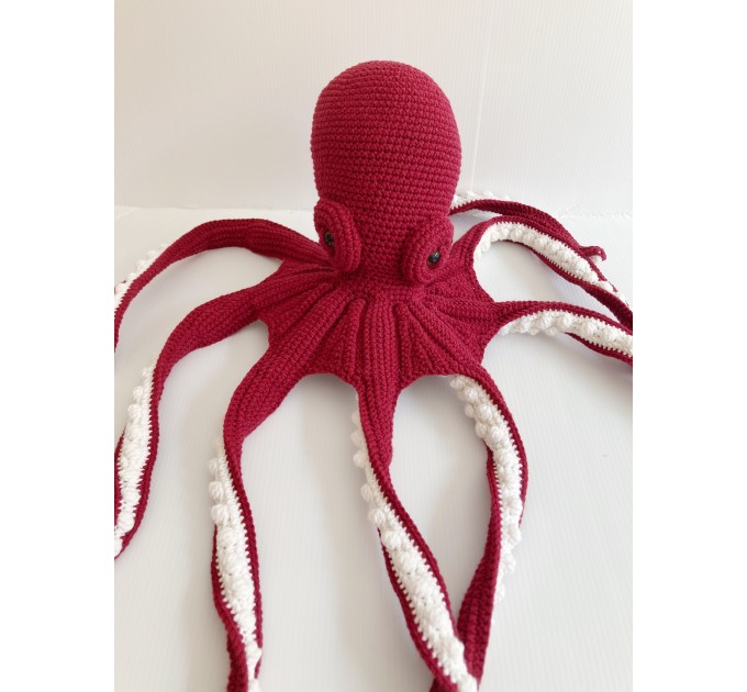 Big stuffed octopus red