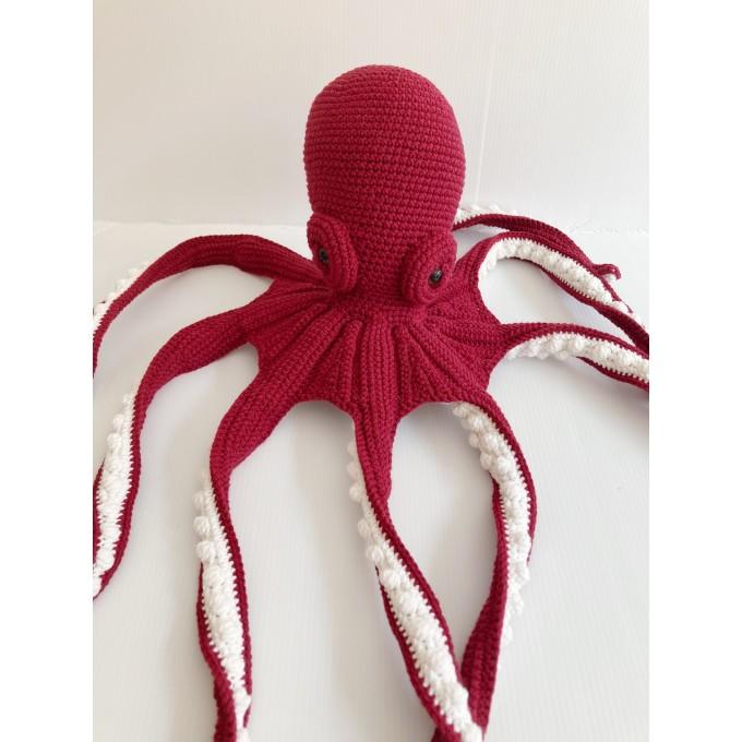 Red stuffed octopus
