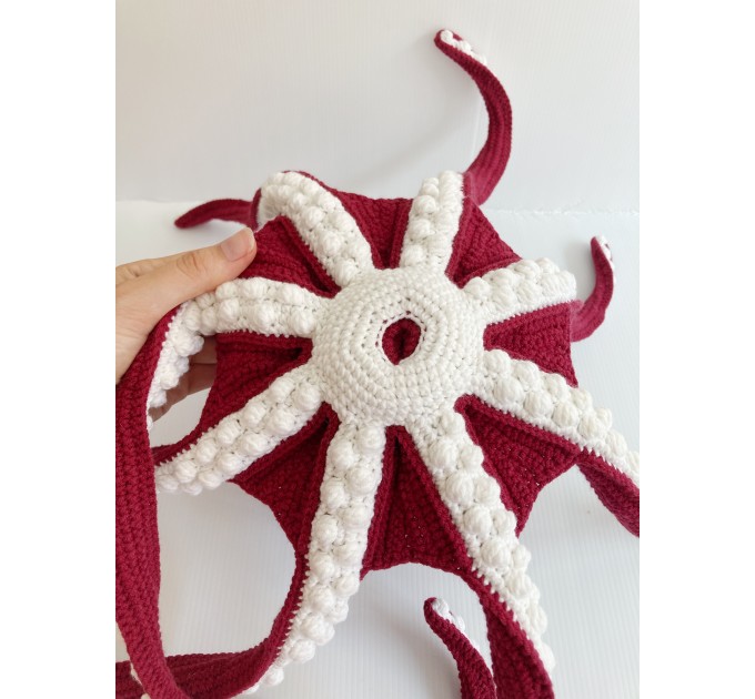 Big stuffed octopus red