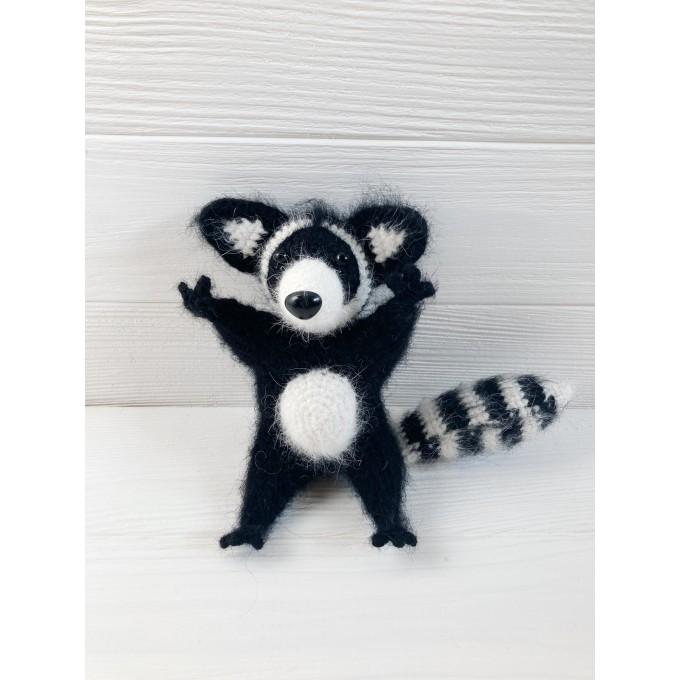 Black and white racoon